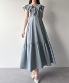 【ジュノア/JUNOAH】のmipiarl フリルスリーブティアードワンピース ブルーグレー|ID: prp329100004516740 ipo3291000000031919465