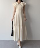 【ジュノア/JUNOAH】のmipiarl フリルスリーブティアードワンピース アイボリー|ID: prp329100004516740 ipo3291000000031919468