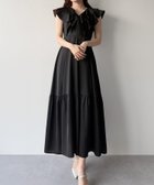 【ジュノア/JUNOAH】のmipiarl フリルスリーブティアードワンピース ネイビー|ID: prp329100004516740 ipo3291000000031919470
