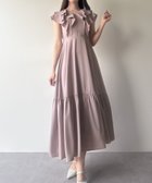 【ジュノア/JUNOAH】のmipiarl フリルスリーブティアードワンピース ピンクベージュ|ID: prp329100004516740 ipo3291000000031919472