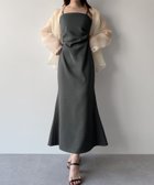【ジュノア/JUNOAH】のmipiarl ドレープマーメイドキャミワンピース【一部ペチスカートSET】 チャコール|ID: prp329100004516741 ipo3291000000031919488