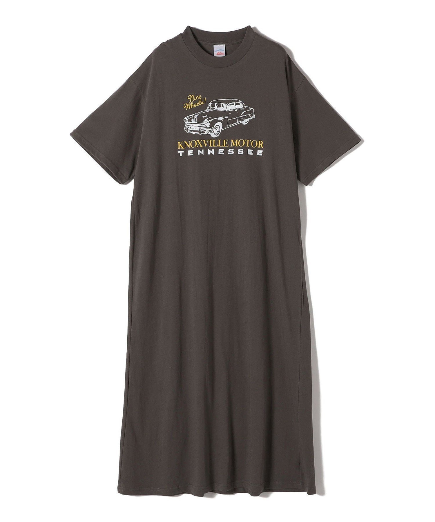 【シップス フォー ウィメン/SHIPS】のTENNESSEERIVER TEE ワンピース インテリア・キッズ・メンズ・レディースファッション・服の通販 founy(ファニー) 　ファッション　Fashion　レディースファッション　WOMEN　ワンピース　Dress　春　Spring　カットソー　Cut And Sew　なめらか　Smooth　プリント　Print　ベーシック　Basic　別注　Special Order　ラバー　Rubber　ワーク　Work　S/S・春夏　Ss・Spring/Summer　夏　Summer　ダークグレー|ID: prp329100004516754 ipo3291000000031919639