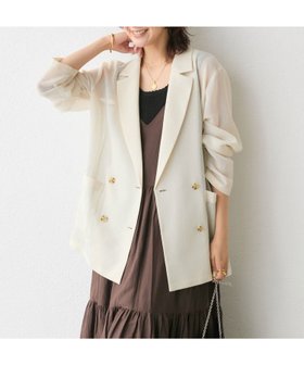 【リヴドロワ/RIVE DROITE】の【清涼感◎】カラミメッシュテーラードジャケット 人気、トレンドファッション・服の通販 founy(ファニー) ファッション Fashion レディースファッション WOMEN アウター Coat Outerwear ジャケット Jackets テーラードジャケット Tailored Jackets シアー Sheer ジャケット Jacket マニッシュ Mannish |ID:prp329100004516780