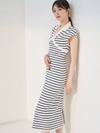 【フレイ アイディー/FRAY I.D】のバイカラースキッパーポロニットワンピース 人気、トレンドファッション・服の通販 founy(ファニー) ファッション Fashion レディースファッション WOMEN ワンピース Dress ニットワンピース Knit Dresses スキッパー Skipper デコルテ Decolletage フィット Fit エレガント 上品 Elegant thumbnail BORDER[933]|ID: prp329100004516783 ipo3291000000031920012