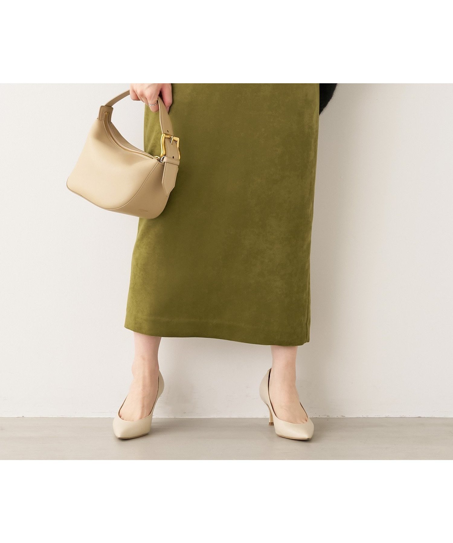【マイカ ディール/MICA & DEAL】のエコスエードタイトスカート インテリア・キッズ・メンズ・レディースファッション・服の通販 founy(ファニー) 　ファッション　Fashion　レディースファッション　WOMEN　スカート　Skirt　ストレッチ　Stretch　フェイクスエード　Faux Suede　エレガント 上品　Elegant　OLIVE|ID: prp329100004516847 ipo3291000000031921165