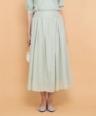 【クイーンズ コート/QUEENS COURT】のシアーストライプスカート≪セットアップ対応/手洗い可能≫ グリーン|ID: prp329100004516975 ipo3291000000031923020