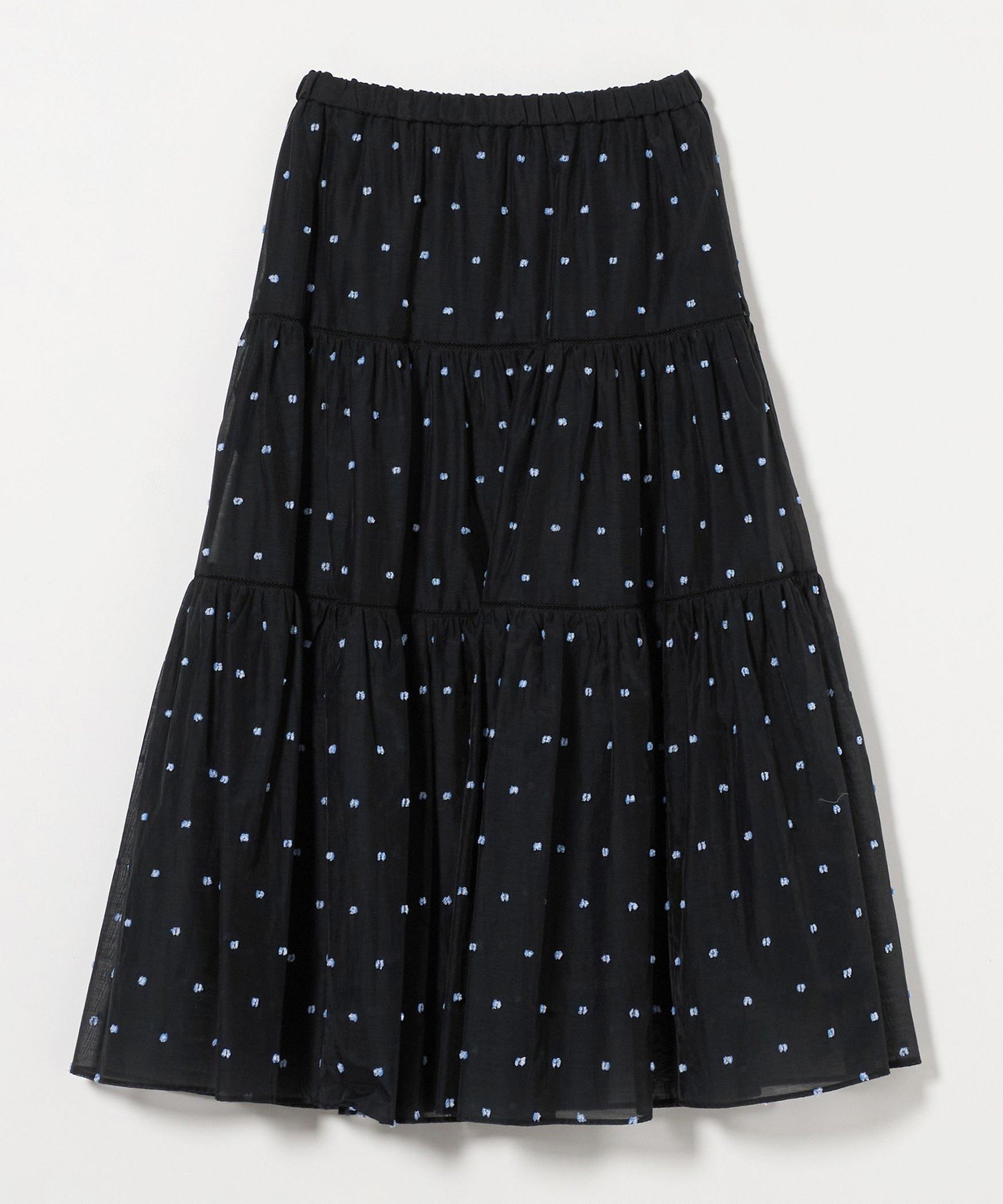 【ユナイテッドアローズ/UNITED ARROWS】の2トーン ドットジャガード スカート 人気、トレンドファッション・服の通販 founy(ファニー) 　ファッション　Fashion　レディースファッション　WOMEN　スカート　Skirt　カットソー　Cut And Sew　ギャザー　Gather　切替　Switching　ジャケット　Jacket　ティアード　Tiered　ドット　Dot　フィット　Fit　ベスト　Vest　レース　Race　おすすめ　Recommend　 other-1|ID: prp329100004516977 ipo3291000000031923030