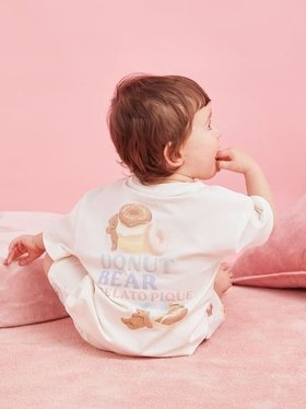 【ジェラート ピケ/gelato pique / KIDS】の【BABY】ドーナツベアワンポイントTシャツ 人気、トレンドファッション・服の通販 founy(ファニー) ファッション Fashion キッズファッション KIDS |ID:prp329100004516988