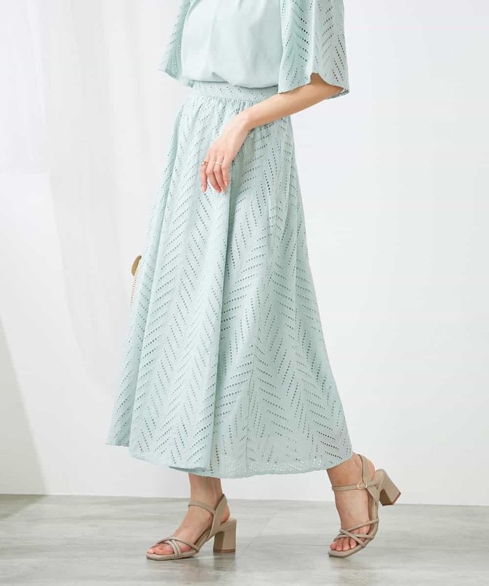 【アー ヴェー ヴェー/a.v.v】のリーフレーススカート インテリア・キッズ・メンズ・レディースファッション・服の通販 founy(ファニー) https://founy.com/ ファッション Fashion レディースファッション WOMEN スカート Skirt おすすめ Recommend カットソー Cut And Sew シンプル Simple セットアップ Set Up フレア Flare リーフ Leaf レース Race エレガント 上品 Elegant 再入荷 Restock/Back In Stock/Re Arrival |ID: prp329100004517010 ipo3291000000031923386