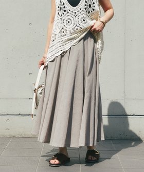【アンディコール/un dix cors】のドライエステルパネルギャザースカート 人気、トレンドファッション・服の通販 founy(ファニー) ファッション Fashion レディースファッション WOMEN スカート Skirt ウェーブ Wave 春 Spring カットソー Cut And Sew ギャザー Gather シルケット Mercerization ストレート Straight ポケット Pocket リラックス Relax 楽ちん Easy ワイド Wide S/S・春夏 Ss・Spring/Summer おすすめ Recommend 夏 Summer |ID:prp329100004517044