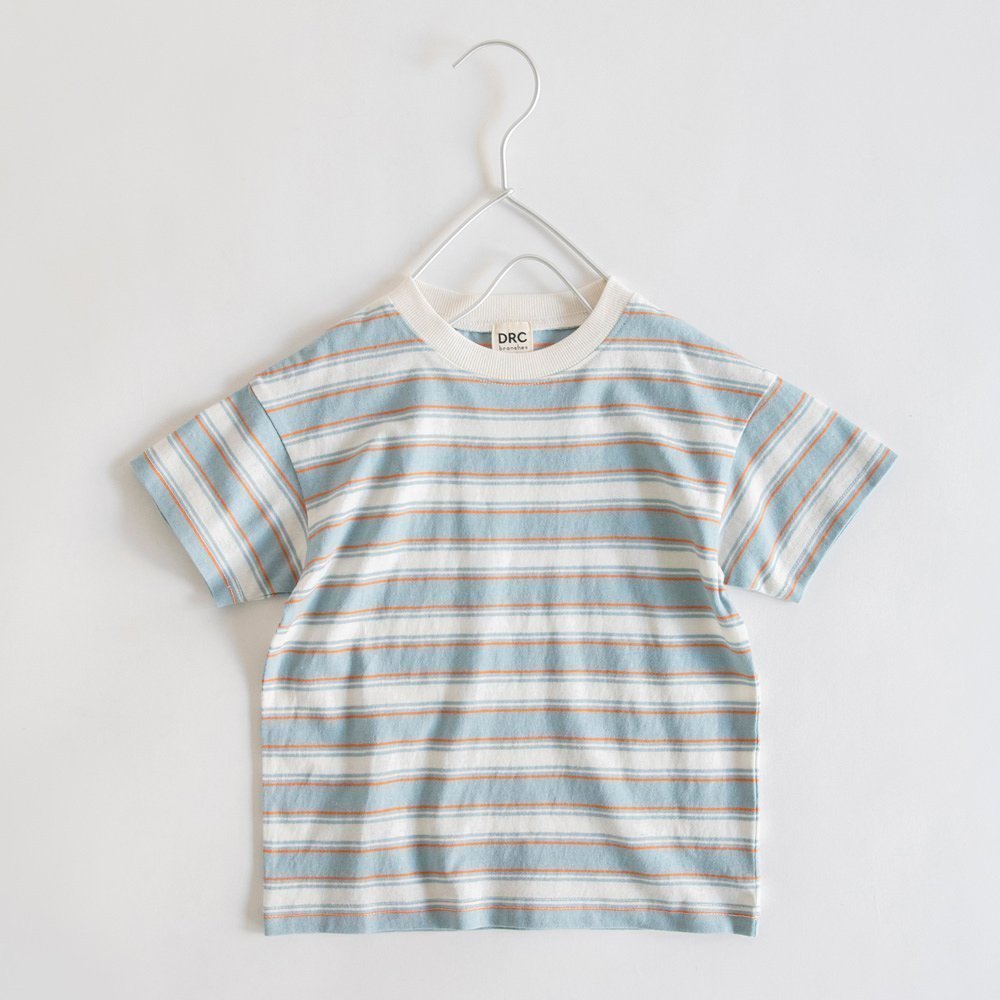 【ブランシェス/branshes / KIDS】の【WEB限定/DRC/綿100%】マルチボーダー半袖Tシャツ インテリア・キッズ・メンズ・レディースファッション・服の通販 founy(ファニー) 　ファッション　Fashion　キッズファッション　KIDS　おすすめ　Recommend　ボーダー　Border　半袖　Short Sleeve　吸水　Water Absorption　サックス|ID: prp329100004517050 ipo3291000000031923777