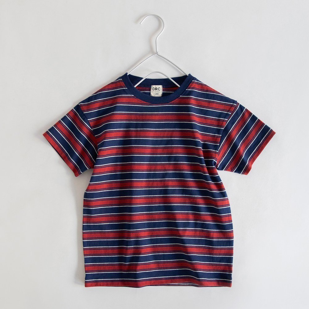 【ブランシェス/branshes / KIDS】の【WEB限定/DRC/綿100%】マルチボーダー半袖Tシャツ インテリア・キッズ・メンズ・レディースファッション・服の通販 founy(ファニー) 　ファッション　Fashion　キッズファッション　KIDS　おすすめ　Recommend　ボーダー　Border　半袖　Short Sleeve　吸水　Water Absorption　レッド|ID: prp329100004517050 ipo3291000000031923778