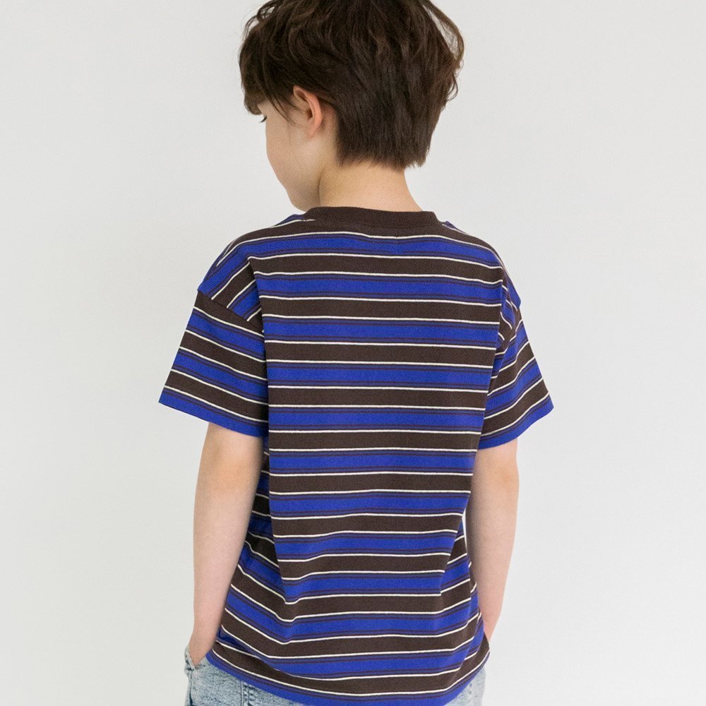 【ブランシェス/branshes / KIDS】の【WEB限定/DRC/綿100%】マルチボーダー半袖Tシャツ インテリア・キッズ・メンズ・レディースファッション・服の通販 founy(ファニー) 　ファッション　Fashion　キッズファッション　KIDS　おすすめ　Recommend　ボーダー　Border　半袖　Short Sleeve　吸水　Water Absorption　ブラウン|ID: prp329100004517050 ipo3291000000031923781