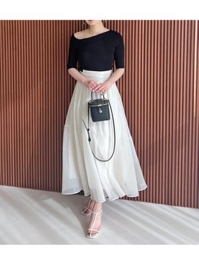 【スナイデル/SNIDEL】のオーガンフレアースカート 人気、トレンドファッション・服の通販 founy(ファニー) ファッション Fashion レディースファッション WOMEN スカート Skirt おすすめ Recommend ウェーブ Wave オーガンジー Organdy サテン Satin シアー Sheer シフォン Chiffon シャーリング Shirring セットアップ Set Up トレンド Trend フィット Fit フレア Flare エレガント 上品 Elegant |ID:prp329100004517065