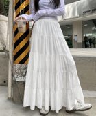 【ミニミニストア/miniministore】のティアードスカート 韓国風ロングスカート 人気、トレンドファッション・服の通販 founy(ファニー) ファッション Fashion レディースファッション WOMEN スカート Skirt ティアードスカート Tiered Skirts ロングスカート Long Skirt スニーカー Sneakers ティアードスカート Tiered Skirt マキシ Maxi ロング Long 夏 Summer 春 Spring S/S・春夏 Ss・Spring/Summer 無地 Plain Color thumbnail ホワイト|ID: prp329100004517081 ipo3291000000031924069