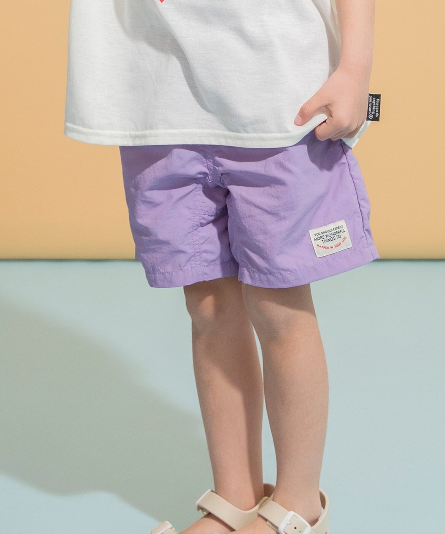 【エフオー オンラインストア/F.O.Online Store / KIDS】の【ジュニア対応】水陸両用アクティブパンツ_UVカット_撥水加工 4分丈 インテリア・キッズ・メンズ・レディースファッション・服の通販 founy(ファニー) 　ファッション　Fashion　キッズファッション　Fashion for Kids　ボトムス　Bottoms　おすすめ　Recommended / Our Picks　アウトドア　Outdoor Clothing　ボトム　Bottoms, Lower Wear　ポケット　Pocket, Pocket Detail　メッシュ　Mesh, Net Fabric　夏　Summer　無地　Plain, Solid Color　ラベンダー|ID: prp329100004517108 ipo3291000000033239142