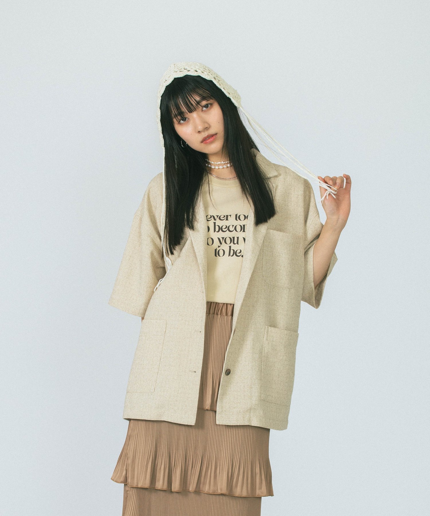 【ローズバッド/ROSE BUD】のSHIRT JACKET インテリア・キッズ・メンズ・レディースファッション・服の通販 founy(ファニー) 　ファッション　Fashion　レディースファッション　WOMEN　アウター　Coat Outerwear　ジャケット　Jackets　トップス・カットソー　Tops/Tshirt　シャツ/ブラウス　Shirts/Blouses　アクセサリー　Accessories　春　Spring　ショルダー　Shoulder　スカーフ　Scarf　ドロップ　Drop　ボトム　Bottom　リラックス　Relax　S/S・春夏　Ss・Spring/Summer　夏　Summer　BEIGE|ID: prp329100004517171 ipo3291000000031925479