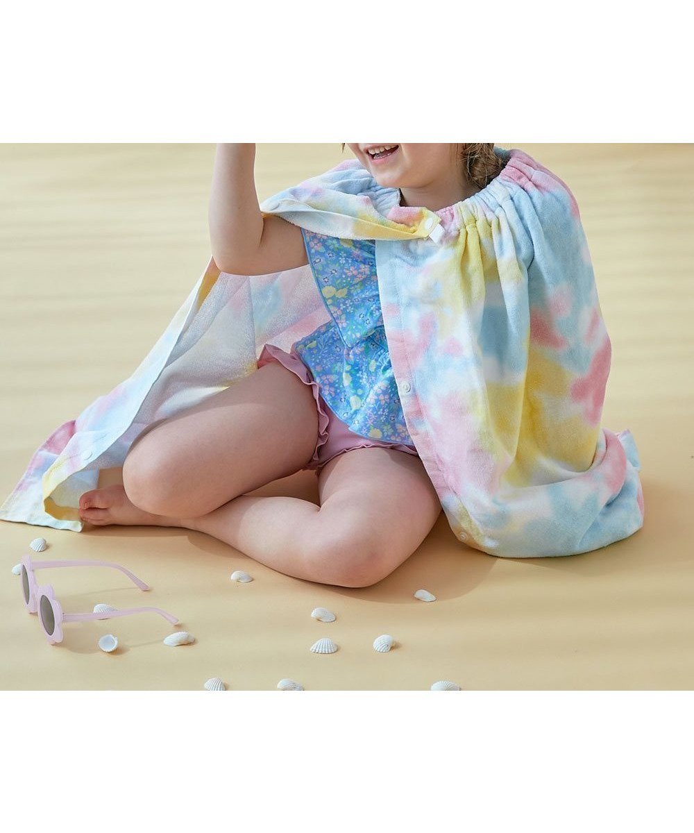【デビロック/devirock / KIDS】のガールズラップタオル 80cm 水着 プールグッズ タオル インテリア・キッズ・メンズ・レディースファッション・服の通販 founy(ファニー) 　ファッション　Fashion　キッズファッション　KIDS　吸水　Water Absorption　タオル　Towel　水着　Swimsuit　ラップ　Wrap　夏　Summer　011-タイダイ-ピンク|ID: prp329100004517233 ipo3291000000031926469
