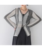 【ジーナシス/JEANASiS】のパッチワークメッシュVカーディガン グレー系その他|ID: prp329100004517364 ipo3291000000031998558