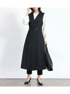 【ヴァン/Vin】のアシンメトリーラペルジレワンピース ブラック|ID: prp329100004517658 ipo3291000000031931126
