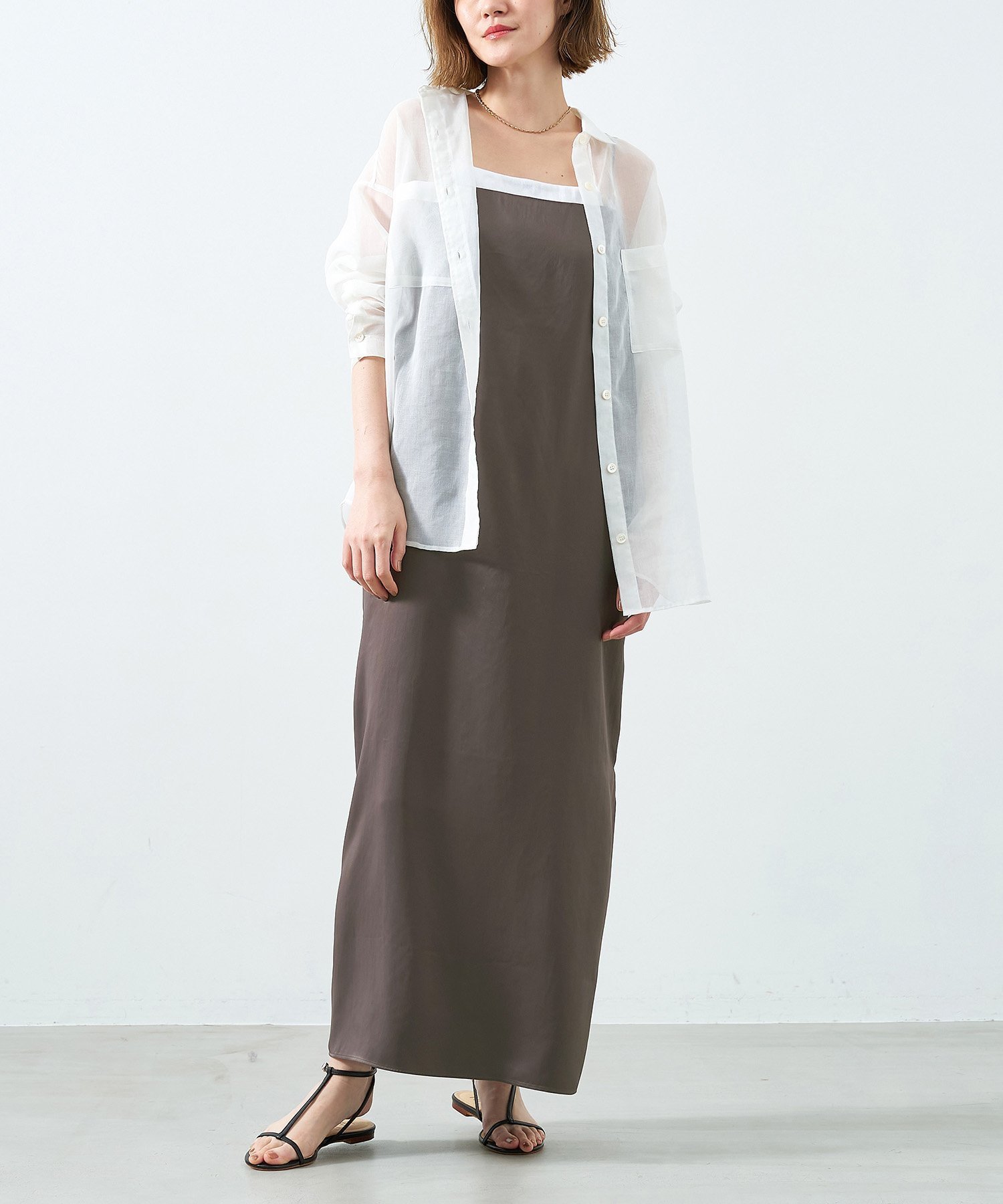 【マイカ ディール/MICA & DEAL】のバックリボンキャミワンピース インテリア・キッズ・メンズ・レディースファッション・服の通販 founy(ファニー) 　ファッション　Fashion　レディースファッション　WOMEN　ワンピース　Dress　キャミワンピース　No Sleeve Dresses　インナー　Inner　キャミワンピース　Cami Dress　ドレープ　Drape　リボン　Ribbon　BROWN|ID: prp329100004517661 ipo3291000000031931159
