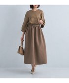 【ユナイテッドアローズ/UNITED ARROWS】の袖タック ドッキング ワンピース MD.BROWN|ID: prp329100004517688 ipo3291000000034000622