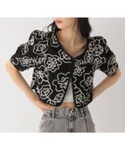 【ヘザー/Heather】のショート刺繍ジャケット(半袖) 人気、トレンドファッション・服の通販 founy(ファニー) ファッション Fashion レディースファッション WOMEN アウター Coat Outerwear ジャケット Jackets おすすめ Recommend ショルダー Shoulder ショート Short ジャケット Jacket スリット Slit デコルテ Decolletage フロント Front 今季 This Season 半袖 Short Sleeve 夏 Summer thumbnail ブラック|ID: prp329100004517741 ipo3291000000031932013