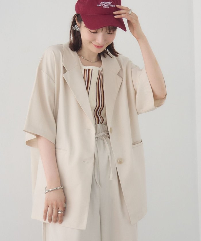 【レトロガール/RETRO GIRL】の半袖テーラードJK インテリア・キッズ・メンズ・レディースファッション・服の通販 founy(ファニー) https://founy.com/ ファッション Fashion レディースファッション WOMEN トップス・カットソー Tops/Tshirt おすすめ Recommend キャミ Cami サマー Summer ジャケット Jacket スラックス Slacks テーラード Tailored トレンド Trend ベーシック Basic ポケット Pocket ワイド Wide ワンポイント One Point 半袖 Short Sleeve 夏 Summer |ID: prp329100004517747 ipo3291000000032299445