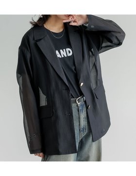 【リエディ/Re:EDIT】の金ボタンシアーオーガンジーテーラードジャケット 人気、トレンドファッション・服の通販 founy(ファニー) ファッション Fashion レディースファッション WOMEN アウター Coat Outerwear ジャケット Jackets テーラードジャケット Tailored Jackets おすすめ Recommend エレガント 上品 Elegant オーガンジー Organdy キャミソール Camisole シアー Sheer ジャケット Jacket タンク Tank ダウン Down デニム Denim 夏 Summer |ID:prp329100004517750