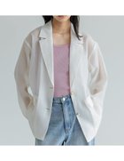 【リエディ/Re:EDIT】の金ボタンシアーオーガンジーテーラードジャケット 人気、トレンドファッション・服の通販 founy(ファニー) ファッション Fashion レディースファッション WOMEN アウター Coat Outerwear ジャケット Jackets テーラードジャケット Tailored Jackets おすすめ Recommend エレガント 上品 Elegant オーガンジー Organdy キャミソール Camisole シアー Sheer ジャケット Jacket タンク Tank ダウン Down デニム Denim 夏 Summer thumbnail ホワイト|ID: prp329100004517750 ipo3291000000031932075