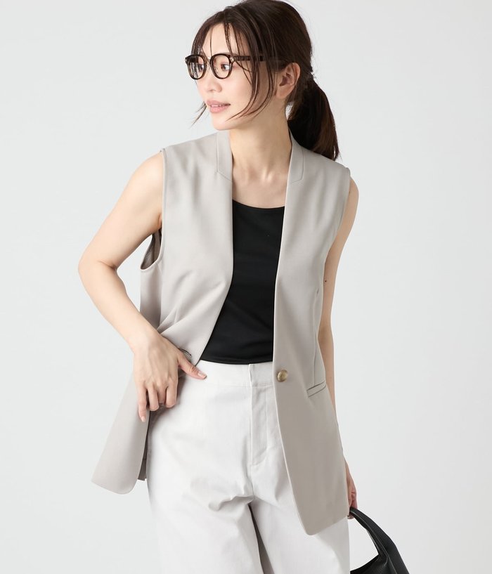 【ニューヨーカー/NEWYORKER】のポリエステルドライツイル ジレ インテリア・キッズ・メンズ・レディースファッション・服の通販 founy(ファニー) https://founy.com/ ファッション Fashion レディースファッション WOMEN アウター Coat Outerwear トップス・カットソー Tops/Tshirt ベスト/ジレ Gilets/Vests 春 Spring カットソー Cut And Sew シェイプ Shape シンプル Simple ジャケット Jacket ツイル Twill トレンド Trend ハーフ Half ベーシック Basic ポケット Pocket S/S・春夏 Ss・Spring/Summer おすすめ Recommend 夏 Summer エレガント 上品 Elegant |ID: prp329100004517754 ipo3291000000031932092