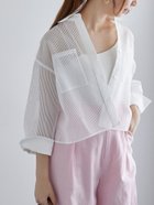 【テチチ/Te chichi】のシアーコードストライプシャツジャケット 人気、トレンドファッション・服の通販 founy(ファニー) ファッション Fashion レディースファッション WOMEN アウター Coat Outerwear ジャケット Jackets ストライプ Stripe ボックス Box ポケット Pocket 夏 Summer thumbnail オフホワイト|ID: prp329100004517756 ipo3291000000031932111