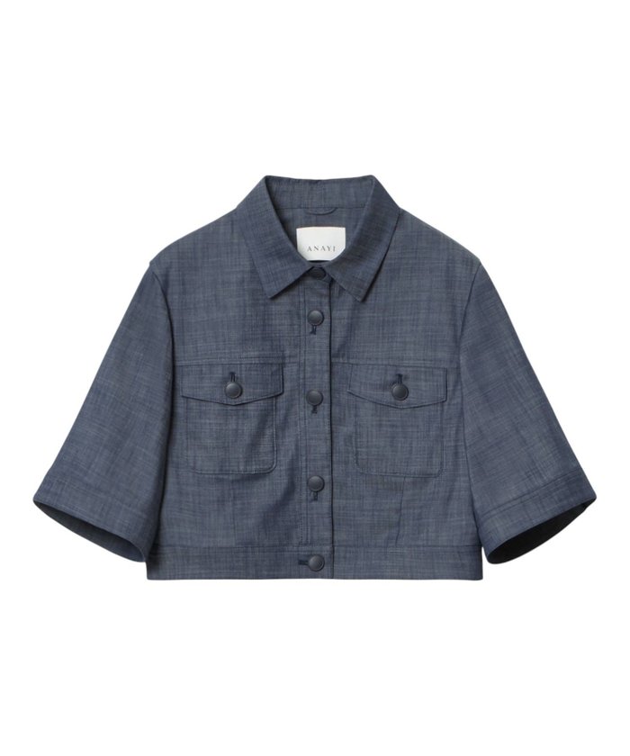 【アナイ/ANAYI】のスラブデニムライク5分袖ブルゾン インテリア・キッズ・メンズ・レディースファッション・服の通販 founy(ファニー) https://founy.com/ ファッション Fashion レディースファッション WOMEN アウター Coat Outerwear ブルゾン Blouson/Jackets ストレッチ Stretch セットアップ Set Up デニム Denim ブルゾン Blouson リラックス Relax 夏 Summer S/S・春夏 Ss・Spring/Summer |ID: prp329100004517761 ipo3291000000031932140