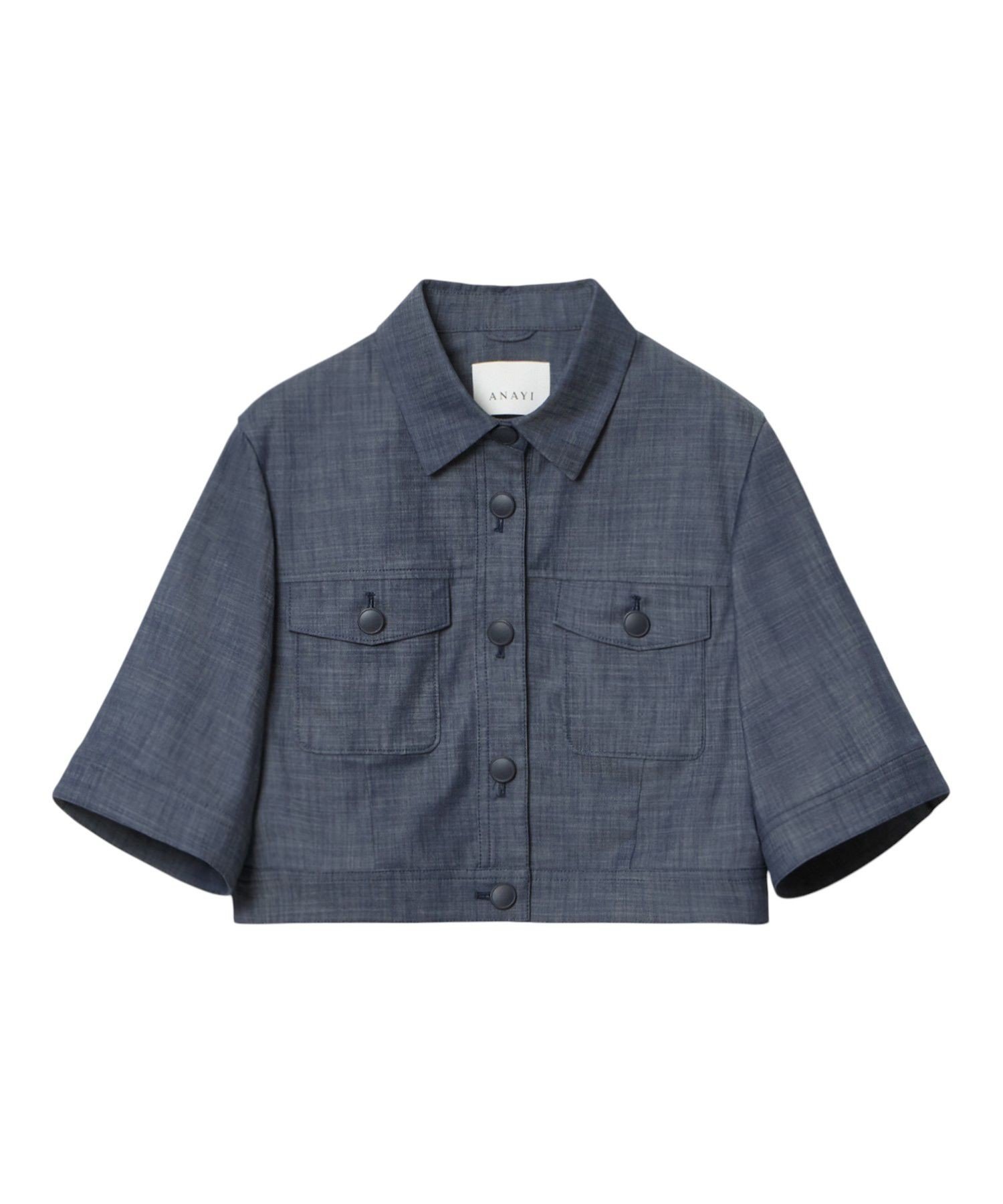 【アナイ/ANAYI】のスラブデニムライク5分袖ブルゾン 人気、トレンドファッション・服の通販 founy(ファニー) 　ファッション　Fashion　レディースファッション　WOMEN　アウター　Coat Outerwear　ブルゾン　Blouson/Jackets　ストレッチ　Stretch　セットアップ　Set Up　デニム　Denim　ブルゾン　Blouson　リラックス　Relax　夏　Summer　S/S・春夏　Ss・Spring/Summer　 other-1|ID: prp329100004517761 ipo3291000000031932140