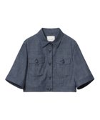 【アナイ/ANAYI】のスラブデニムライク5分袖ブルゾン indigo|ID: prp329100004517761 ipo3291000000031932141