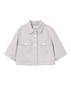 【アナイ/ANAYI】のスラブデニムライク5分袖ブルゾン light grey|ID: prp329100004517761 ipo3291000000031932144