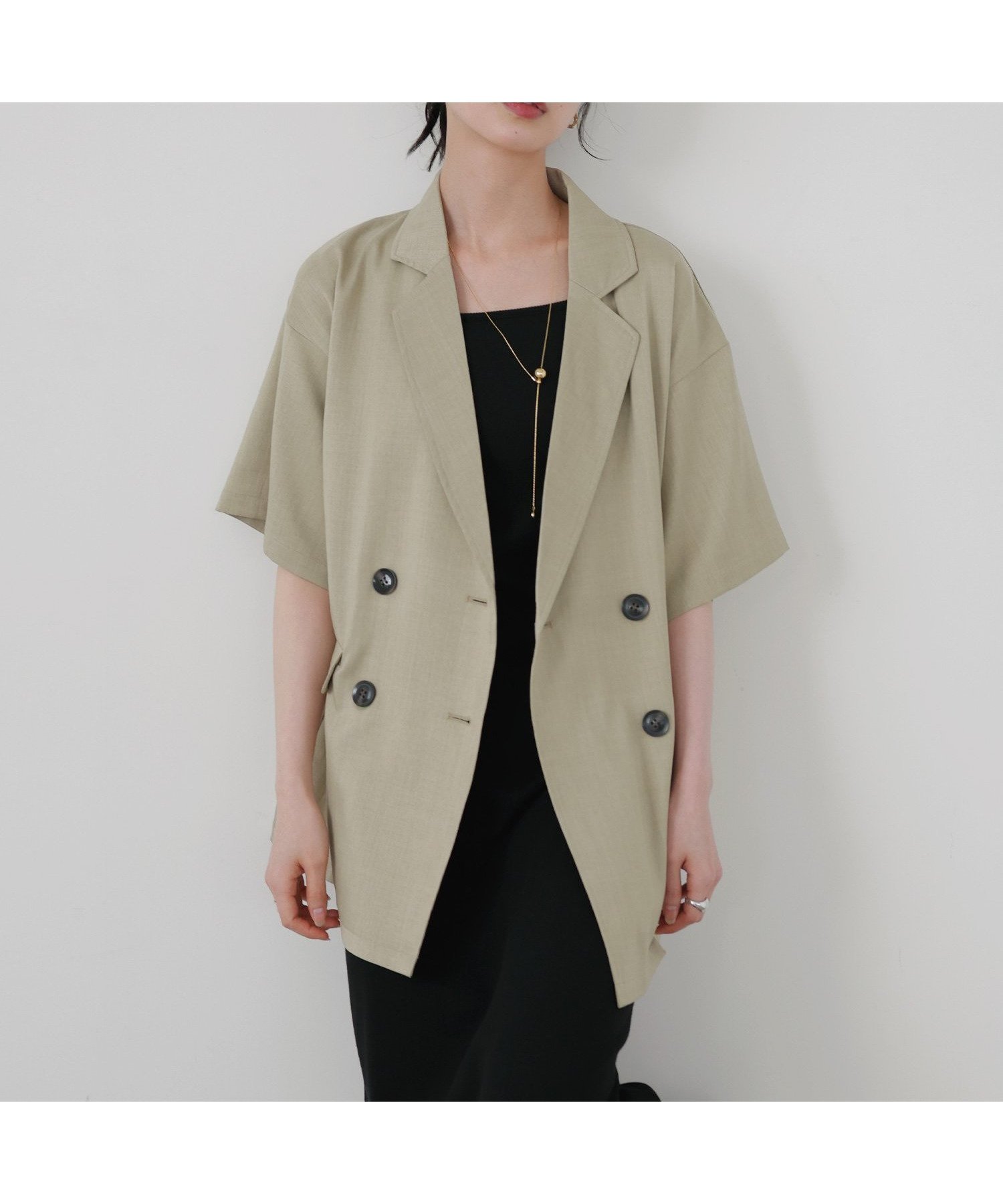 【リアン/Lian】のハーフスリーブテーラージャケット インテリア・キッズ・メンズ・レディースファッション・服の通販 founy(ファニー) 　ファッション　Fashion　レディースファッション　WOMEN　アウター　Coat Outerwear　ジャケット　Jackets　ベージュ|ID: prp329100004517764 ipo3291000000031932159