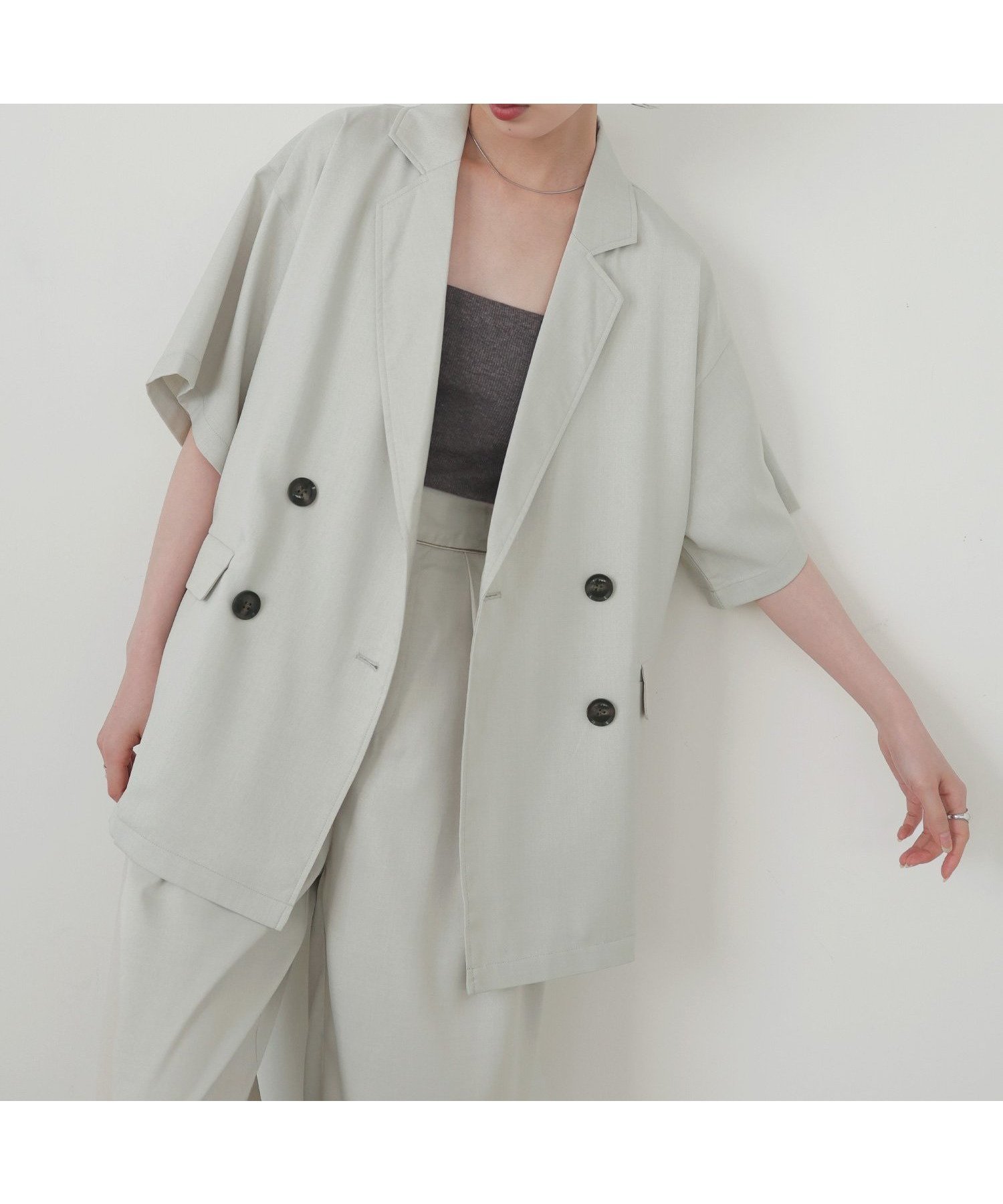【リアン/Lian】のハーフスリーブテーラージャケット インテリア・キッズ・メンズ・レディースファッション・服の通販 founy(ファニー) 　ファッション　Fashion　レディースファッション　WOMEN　アウター　Coat Outerwear　ジャケット　Jackets　アイボリー|ID: prp329100004517764 ipo3291000000031932163