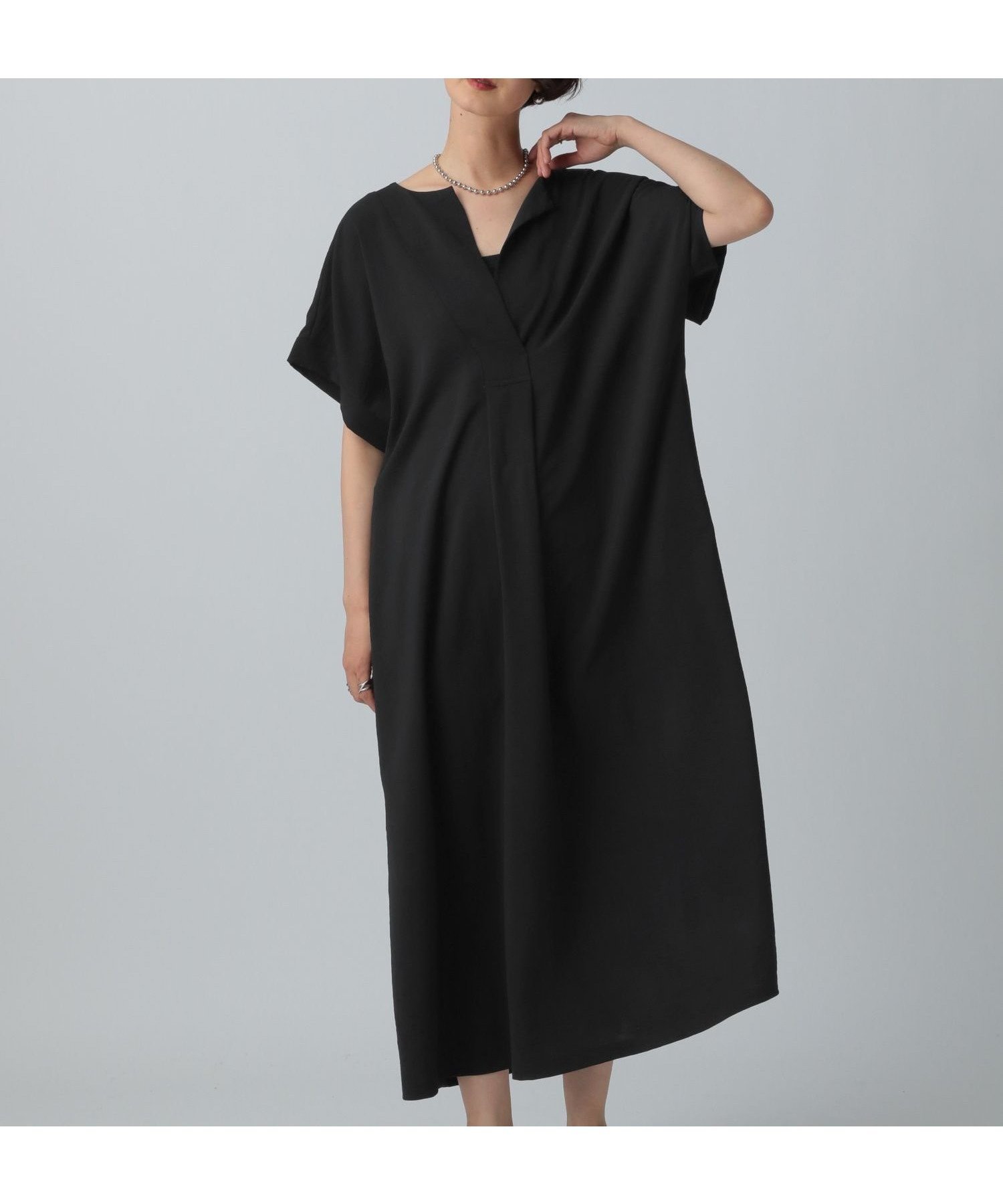 【レプシィム ローリーズファーム/LEPSIM LOWRYS FARM】のカフタンスリットワンピース インテリア・キッズ・メンズ・レディースファッション・服の通販 founy(ファニー) 　ファッション　Fashion　レディースファッション　WOMEN　ワンピース　Dress　おすすめ　Recommend　スリット　Slit　ブラック09|ID: prp329100004517768 ipo3291000000032300753