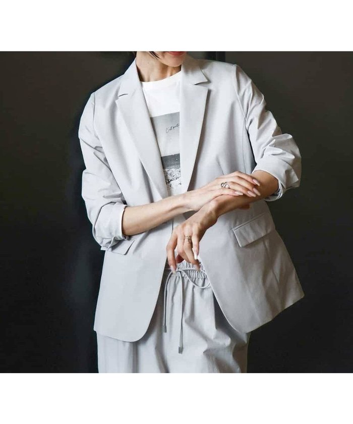 【ミッシェルクラン/MICHEL KLEIN】の機能性素材 ストレッチテーラードジャケット(セットアップ対応/裏地なし) インテリア・キッズ・メンズ・レディースファッション・服の通販 founy(ファニー) https://founy.com/ ファッション Fashion レディースファッション WOMEN アウター Coat Outerwear ジャケット Jackets テーラードジャケット Tailored Jackets 洗える Washable コンパクト Compact 軽量 Lightweight シェイプ Shape ショルダー Shoulder ジャケット Jacket ストレッチ Stretch セットアップ Set Up ドローストリング Drawstring 人気 Popularity パターン Pattern フィット Fit ポケット Pocket |ID: prp329100004517773 ipo3291000000031932277