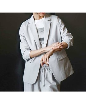【ミッシェルクラン/MICHEL KLEIN】の機能性素材 ストレッチテーラードジャケット(セットアップ対応/裏地なし) 人気、トレンドファッション・服の通販 founy(ファニー) ファッション Fashion レディースファッション WOMEN アウター Coat Outerwear ジャケット Jackets テーラードジャケット Tailored Jackets 洗える Washable コンパクト Compact 軽量 Lightweight シェイプ Shape ショルダー Shoulder ジャケット Jacket ストレッチ Stretch セットアップ Set Up ドローストリング Drawstring 人気 Popularity パターン Pattern フィット Fit ポケット Pocket |ID:prp329100004517773