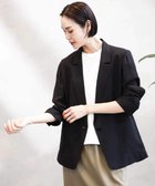 【ミッシェルクラン/MICHEL KLEIN】のシアーテーラードジャケット(裏地なし) 人気、トレンドファッション・服の通販 founy(ファニー) ファッション Fashion レディースファッション WOMEN アウター Coat Outerwear ジャケット Jackets テーラードジャケット Tailored Jackets おすすめ Recommend カーディガン Cardigan シアー Sheer シンプル Simple ジャケット Jacket ポケット Pocket ヴィンテージ Vintage 夏 Summer 洗える Washable thumbnail ブラック|ID: prp329100004517776 ipo3291000000031932297