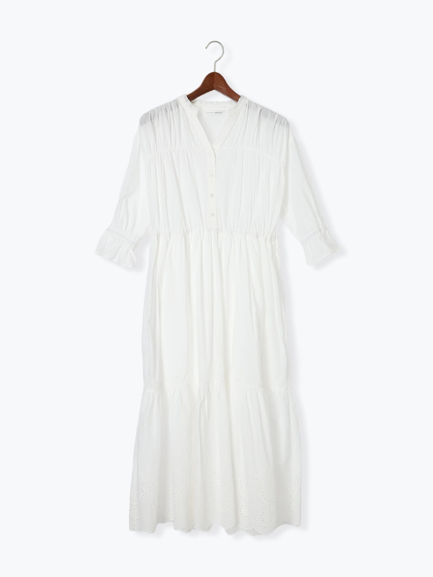 【テチチ/Te chichi】のカットワーク刺繍ティアードワンピース《2025summer catalog item》 人気、トレンドファッション・服の通販 founy(ファニー) 　ファッション　Fashion　レディースファッション　WOMEN　ワンピース　Dress　2025年　2025　2025春夏・S/S　Ss,Spring/Summer,2025　ギャザー　Gather　スキッパー　Skipper　ティアードワンピース　Tiered Dress　ワーク　Work　エレガント 上品　Elegant　夏　Summer　雑誌　Magazine　 other-1|ID: prp329100004517778 ipo3291000000031932304