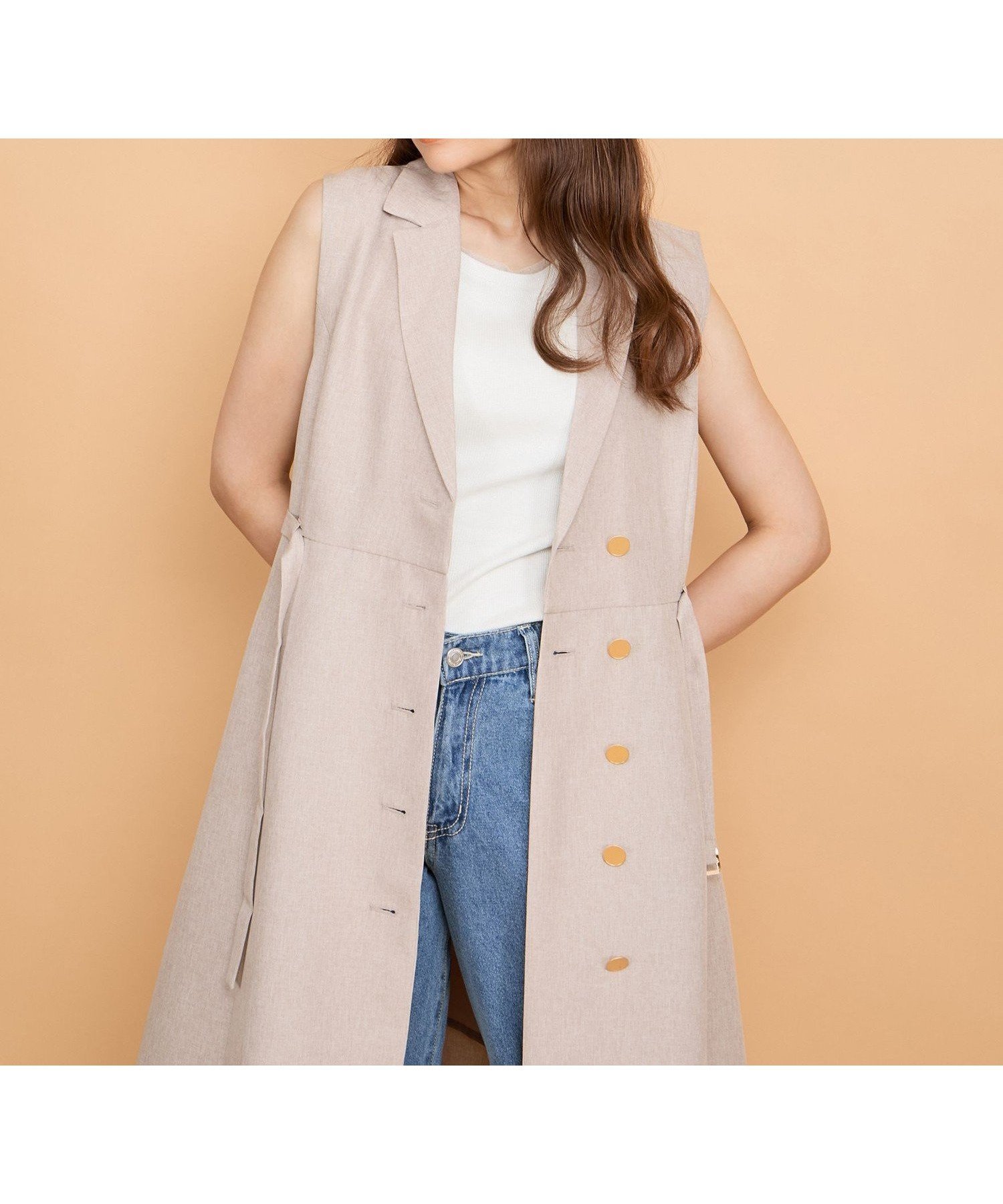 【クイーンズ コート/QUEENS COURT】のリネンライクシャンブレージレワンピース≪手洗い可能≫ インテリア・キッズ・メンズ・レディースファッション・服の通販 founy(ファニー) 　ファッション　Fashion　レディースファッション　WOMEN　アウター　Coat Outerwear　インナー　Inner　カットソー　Cut And Sew　シャンブレー　Chambray　ストレート　Straight　パターン　Pattern　フラット　Flat　ペチコート　Petticoat　ポケット　Pocket　メタル　Metal　エレガント 上品　Elegant　ベージュ|ID: prp329100004517782 ipo3291000000031932344