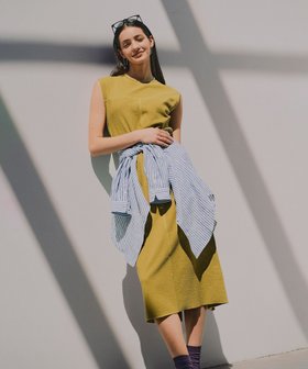 【ビーミングライフストアバイビームス/B:MING LIFE STORE by BEAMS】のサカリバ ノースリーブ ワンピース(S~M) 25SS ウォッシャブル 人気、トレンドファッション・服の通販 founy(ファニー) ファッション Fashion レディースファッション WOMEN ワンピース Dress 2025年 2025 2025春夏・S/S Ss,Spring/Summer,2025 おすすめ Recommend ウォッシャブル Washable スリット Slit デニム Denim ノースリーブ No Sleeve フェミニン Feminine 夏 Summer |ID:prp329100004517788
