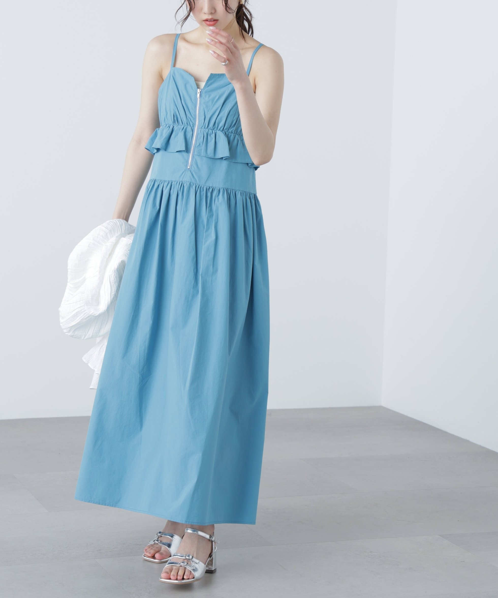 【フリーズマート/FREE'S MART】のペプラムキャミティアードワンピース 人気、トレンドファッション・服の通販 founy(ファニー) 　ファッション　Fashion　レディースファッション　WOMEN　ワンピース　Dress　キャミワンピース　Cami Dress　サマー　Summer　タイプライター　Typewriter　ドレス　Dress　ノースリーブ　No Sleeve　フロント　Front　ペプラム　Peplum　夏　Summer　 other-1|ID: prp329100004517791 ipo3291000000031932455