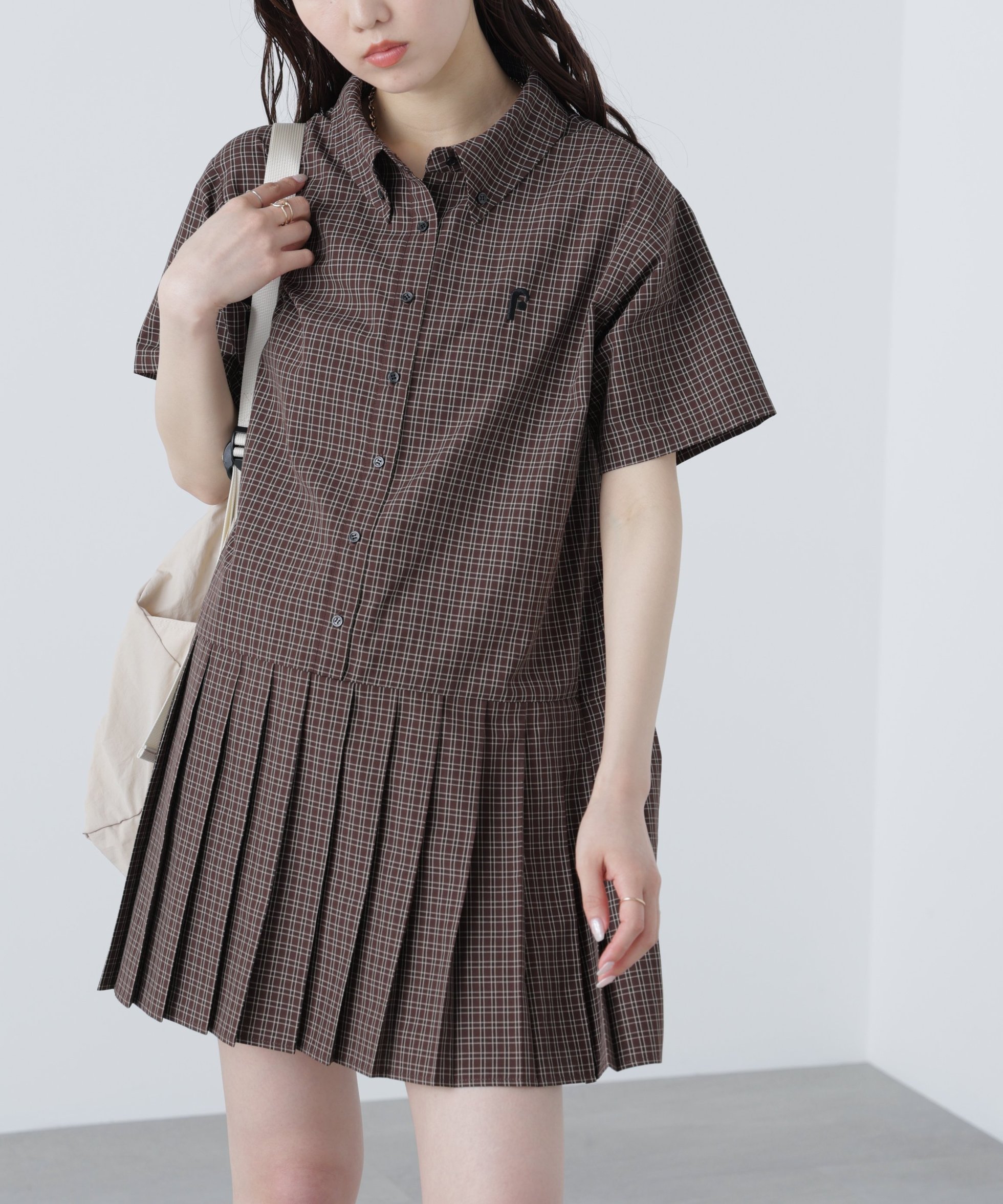 【フリーズマート/FREE'S MART】のチェックプリーツミニワンピース インテリア・キッズ・メンズ・レディースファッション・服の通販 founy(ファニー) 　ファッション　Fashion　レディースファッション　WOMEN　ワンピース　Dress　おすすめ　Recommend　ソックス　Socks　チェック　Check　デニム　Denim　トレンド　Trend　プリーツ　Pleats　ブラウンチェック1|ID: prp329100004517792 ipo3291000000031932493