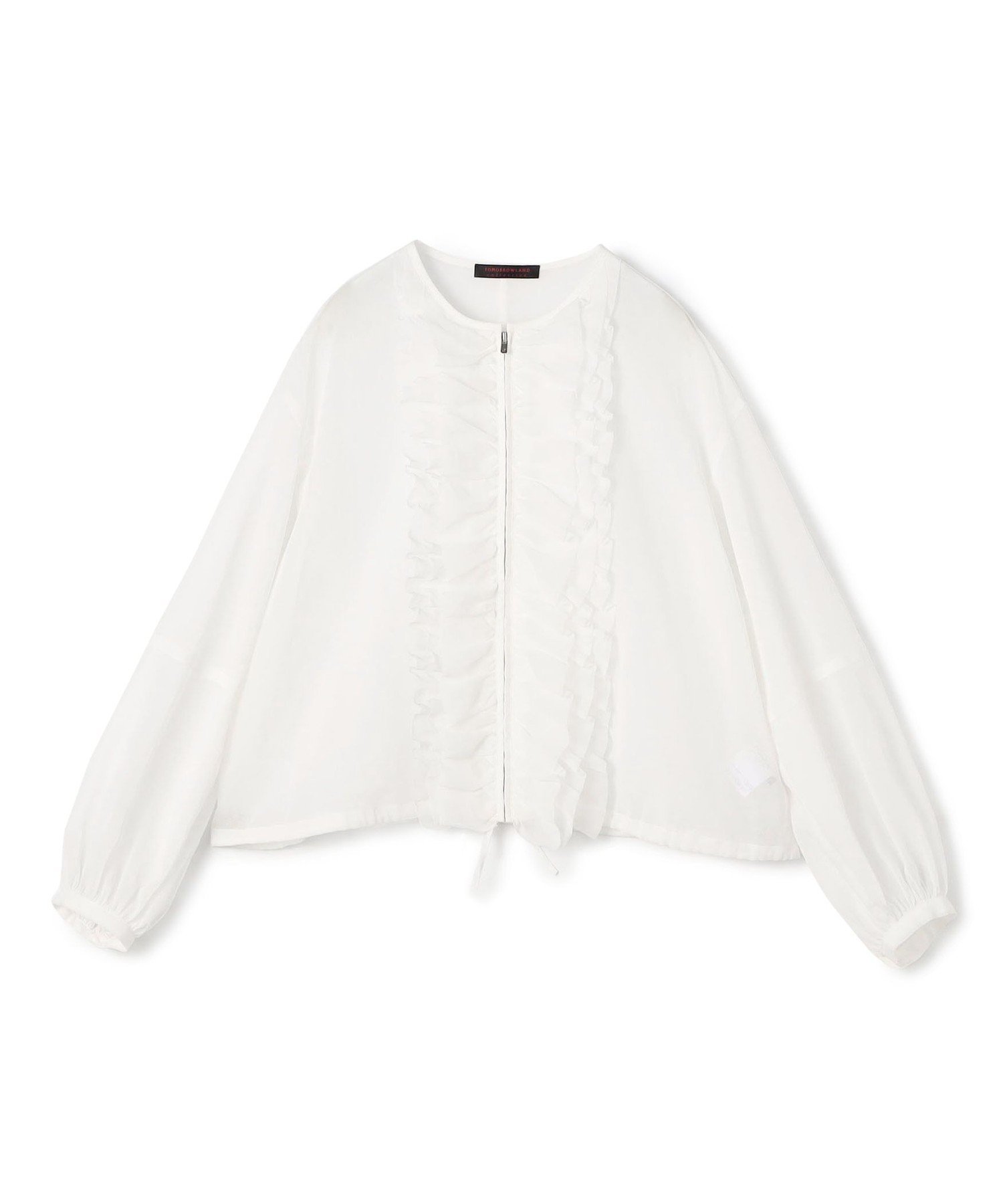 【トゥモローランド/TOMORROWLAND】のルコットンオーガンジー ジップアップブラウス 人気、トレンドファッション・服の通販 founy(ファニー) 　ファッション　Fashion　レディースファッション　WOMEN　トップス・カットソー　Tops/Tshirt　シャツ/ブラウス　Shirts/Blouses　エレガント 上品　Elegant　オーガンジー　Organdy　ギャザー　Gather　ブルゾン　Blouson　定番　Standard　 other-1|ID: prp329100004517826 ipo3291000000031932808
