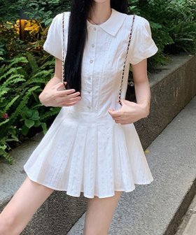 【スピーガ/SPIGA】のフラットカラーパフスリーブ切替ワンピース 人気、トレンドファッション・服の通販 founy(ファニー) ファッション Fashion レディースファッション WOMEN ワンピース Dress 切替 Switching |ID:prp329100004517842