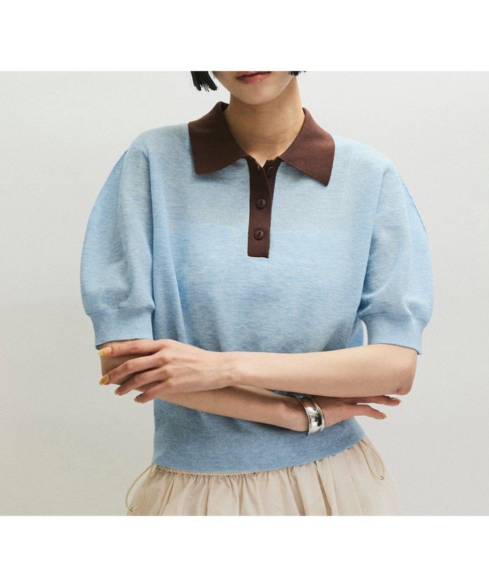【アダム エ ロペ/ADAM ET ROPE'】のラミーニットポロシャツ インテリア・キッズ・メンズ・レディースファッション・服の通販 founy(ファニー) https://founy.com/ ファッション Fashion レディースファッション WOMEN トップス・カットソー Tops/Tshirt ニット Knit Tops シャツ/ブラウス Shirts/Blouses ポロシャツ Polo Shirts 2025年 2025 2025春夏・S/S Ss,Spring/Summer,2025 インナー Inner コンパクト Compact シアー Sheer ショルダー Shoulder フェミニン Feminine ポロシャツ Polo Shirt マニッシュ Mannish 夏 Summer 春 Spring S/S・春夏 Ss・Spring/Summer |ID: prp329100004517954 ipo3291000000031952152